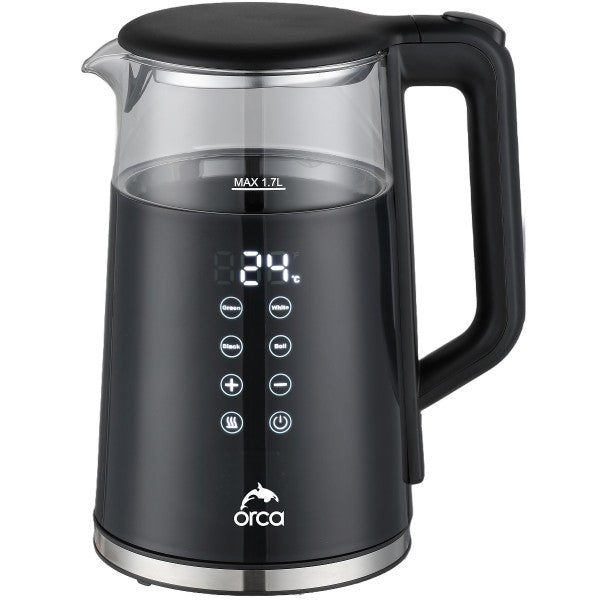 Orca 1.7 Liters Capacity, 2200 Watts Glass Kettle Orca 1.7 Liters Capacity, 2200 Watts Glass Kettle